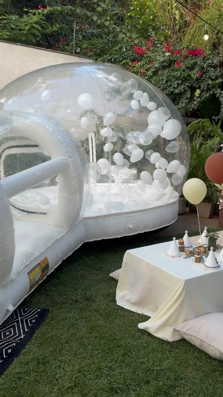 Detalhe da Bubble House em evento